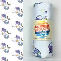Mermaid sunscreen towel towel