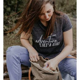 Adventure like a girl women’s shirt
