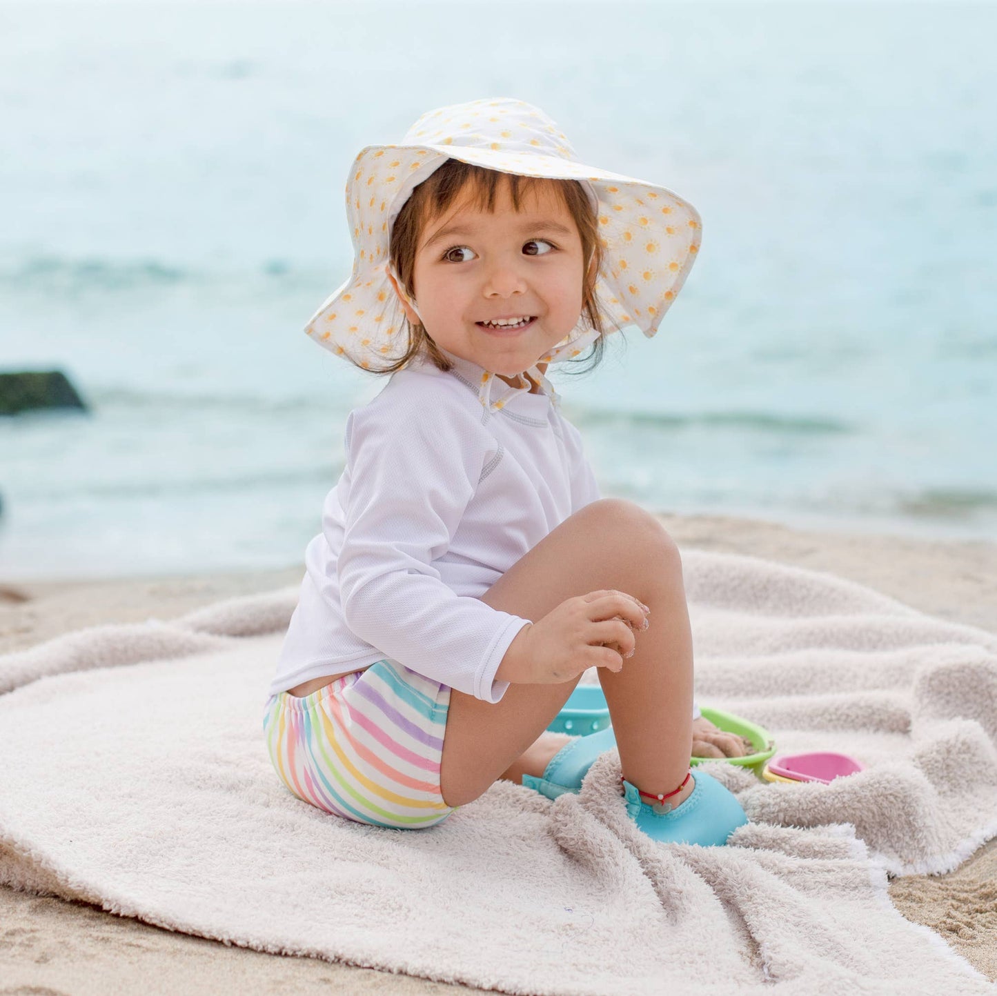 Snap Reusable Absorbent Swimsuit Diaper - Girls Print