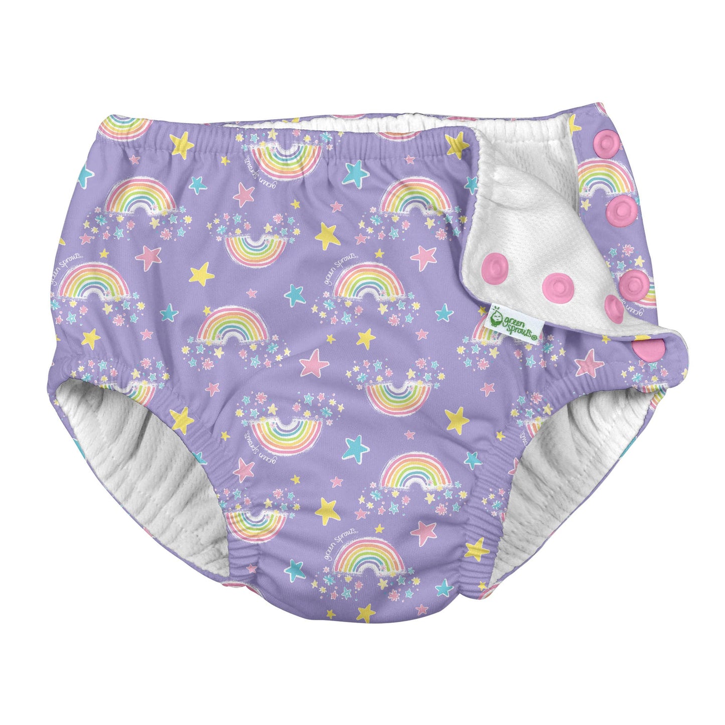 Snap Reusable Absorbent Swimsuit Diaper - Girls Print