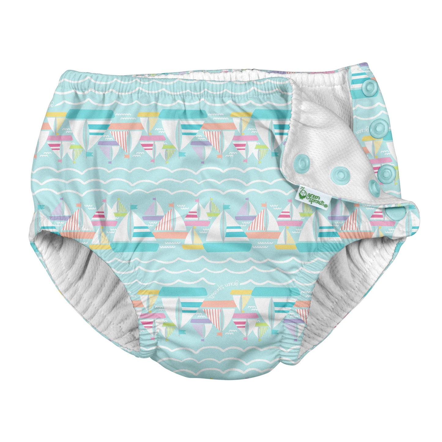 Snap Reusable Absorbent Swimsuit Diaper - Girls Print