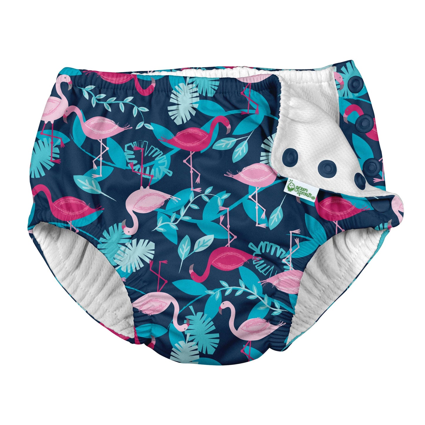 Snap Reusable Absorbent Swimsuit Diaper - Girls Print