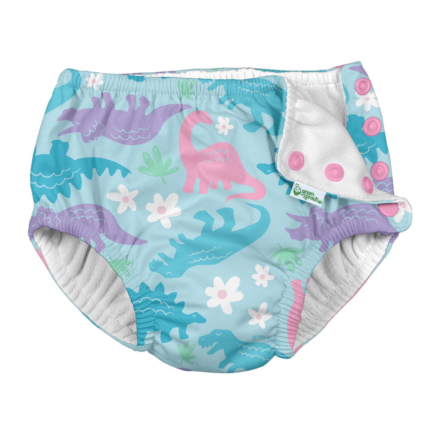 Snap Reusable Absorbent Swimsuit Diaper - Girls Print