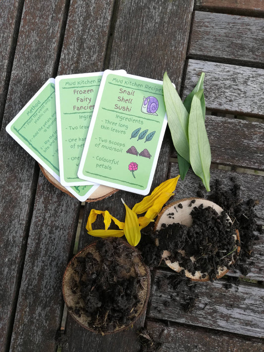 Mud Kitchen Recipe Cards